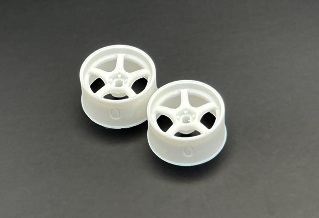 DDLABO 5Spoke wheel white – Wide 0mm (2pcs) / DDLABO 5本スポークホイール白　ワイド0ｍｍ (2pcs)  DDL-WR001W-W0