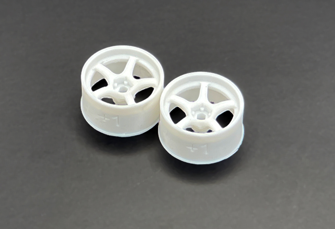 DDLABO 5Spoke wheel white – Wide 1mm (2pcs) / DDLABO 5本スポークホイール白　ワイド1ｍｍ (2pcs)  DDL-WR001W-W1