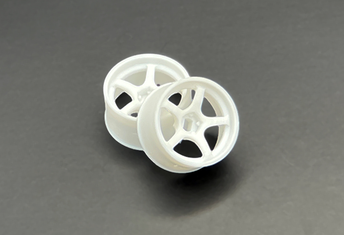 DDLABO 5Spoke wheel white – Wide 1mm (2pcs) / DDLABO 5本スポークホイール白　ワイド1ｍｍ (2pcs)  DDL-WR001W-W1