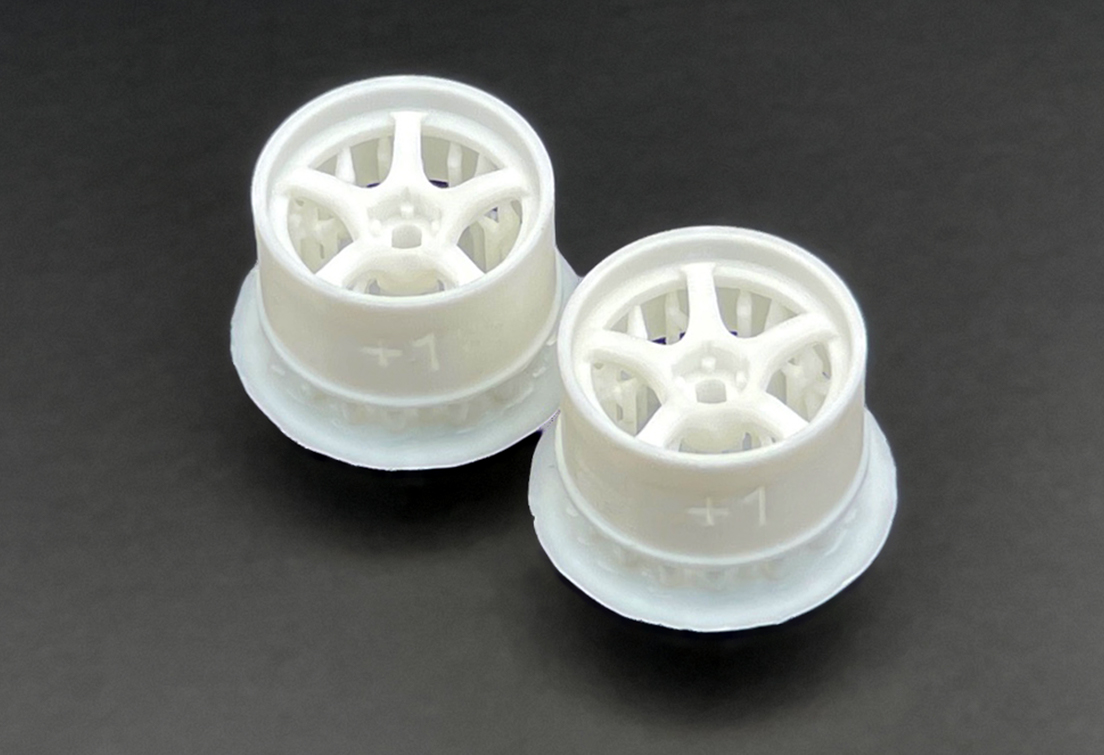 DDLABO 5Spoke wheel white – Wide 1mm (2pcs) / DDLABO 5本スポークホイール白　ワイド1ｍｍ (2pcs)  DDL-WR001W-W1