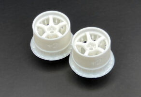 DDLABO 5Spoke wheel white – Wide 2mm (2pcs) / DDLABO 5本スポークホイール白　ワイド2ｍｍ (2pcs)  DDL-WR001W-W2