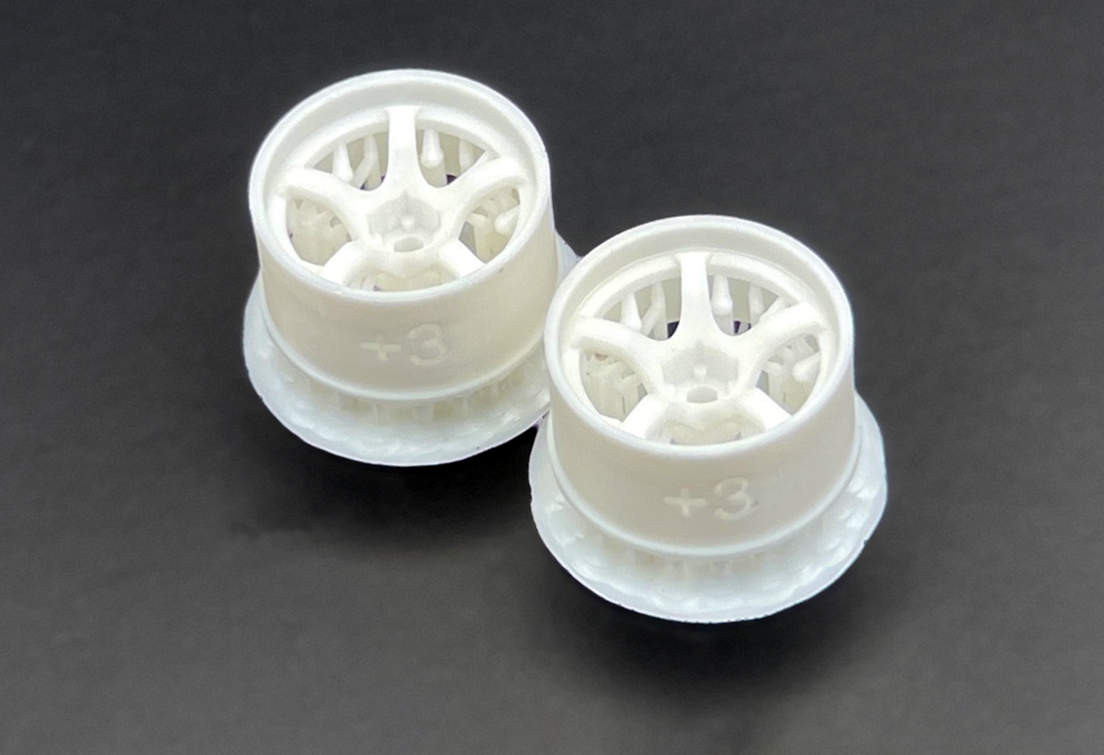 DDLABO 5Spoke wheel white – Wide 3mm (2pcs) / DDLABO 5本スポークホイール白　ワイド3ｍｍ (2pcs)  DDL-WR001W-W3