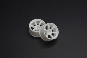 DDLABO 6Spoke wheel white – Wide 3mm (2pcs) / DDLABO 6本スポークホイール白　ワイド3ｍｍ (2pcs)　DDL-WR002W-W3