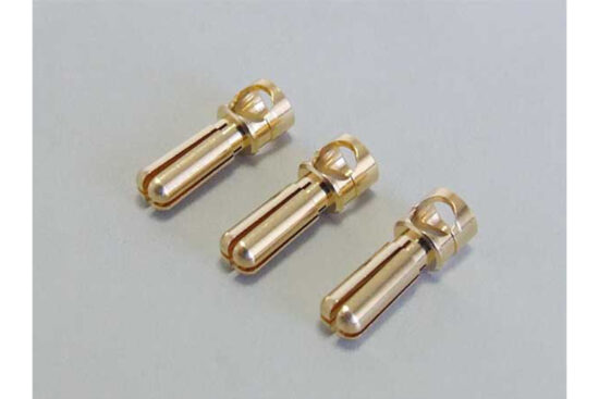 川田模型　BLモーター用コネクター先割れオス：3個入　B581b
