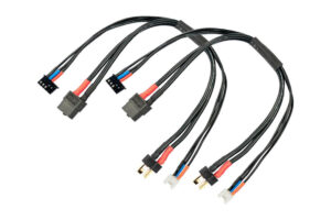 ハイテック　XT60⇒ディーンズコネクター 充電ケーブル タミヤLi-Feバランスコード一体型　2本入り　HMJ490-2P