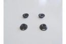 AMR　M4大径(D11mm)アルミフランジナット（ブラック/セレート付/4pcs）AMR-030BK