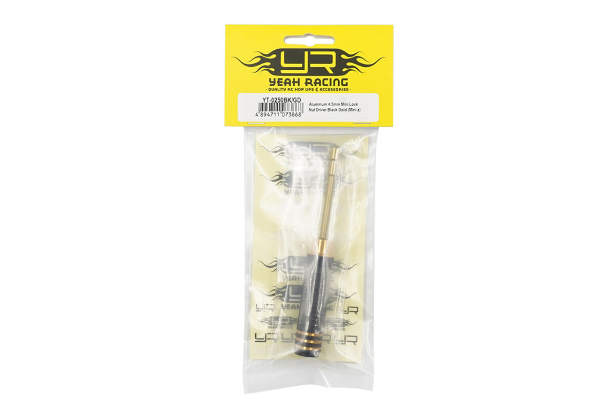 yeah racing　アルミ4.5mmロックナットドライバー　YT-0250BK/GD