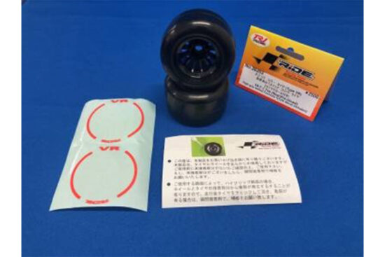 RIDE　F-1リヤラバータイヤ《Type VR Rear》接着済みベルテッドスリックタイヤ 2個入り　36202