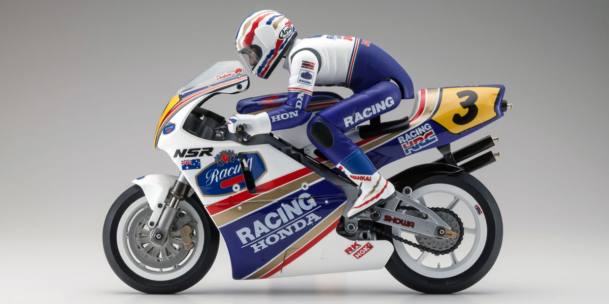 京商ハングオンレーサーHONDA NSR500 1/8スケールモデルキット Amazon | 京商 1/8 電動ハングオンレーサー ホンダ NSR500 1991
