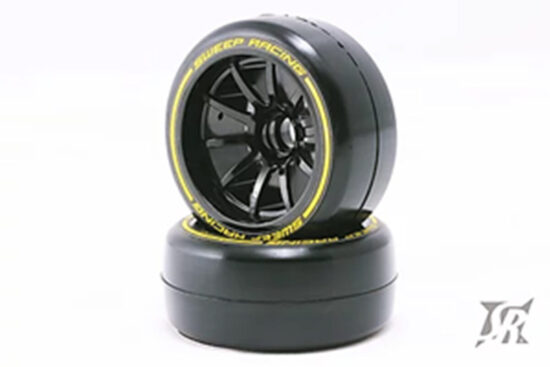 Sweep　F21　1/10フォーミュラ用ロープロファイル フロントタイヤセット　ミディアムコンパウンド 27ｍｍ　2個入　接着済　F21F-MPG