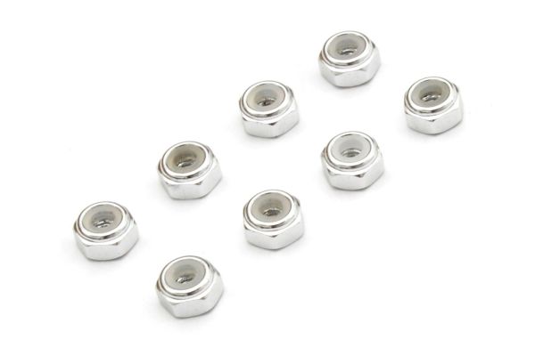 京商　M2アルミナイロンカラーナット8個入りシルバーMZW128S