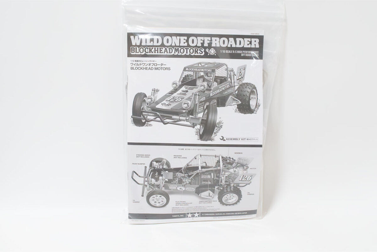 【中古販売】タミヤ　ワイルドワンオフローダーBLOCKHEAD MOTORS　フルベアリング付　(未走行)