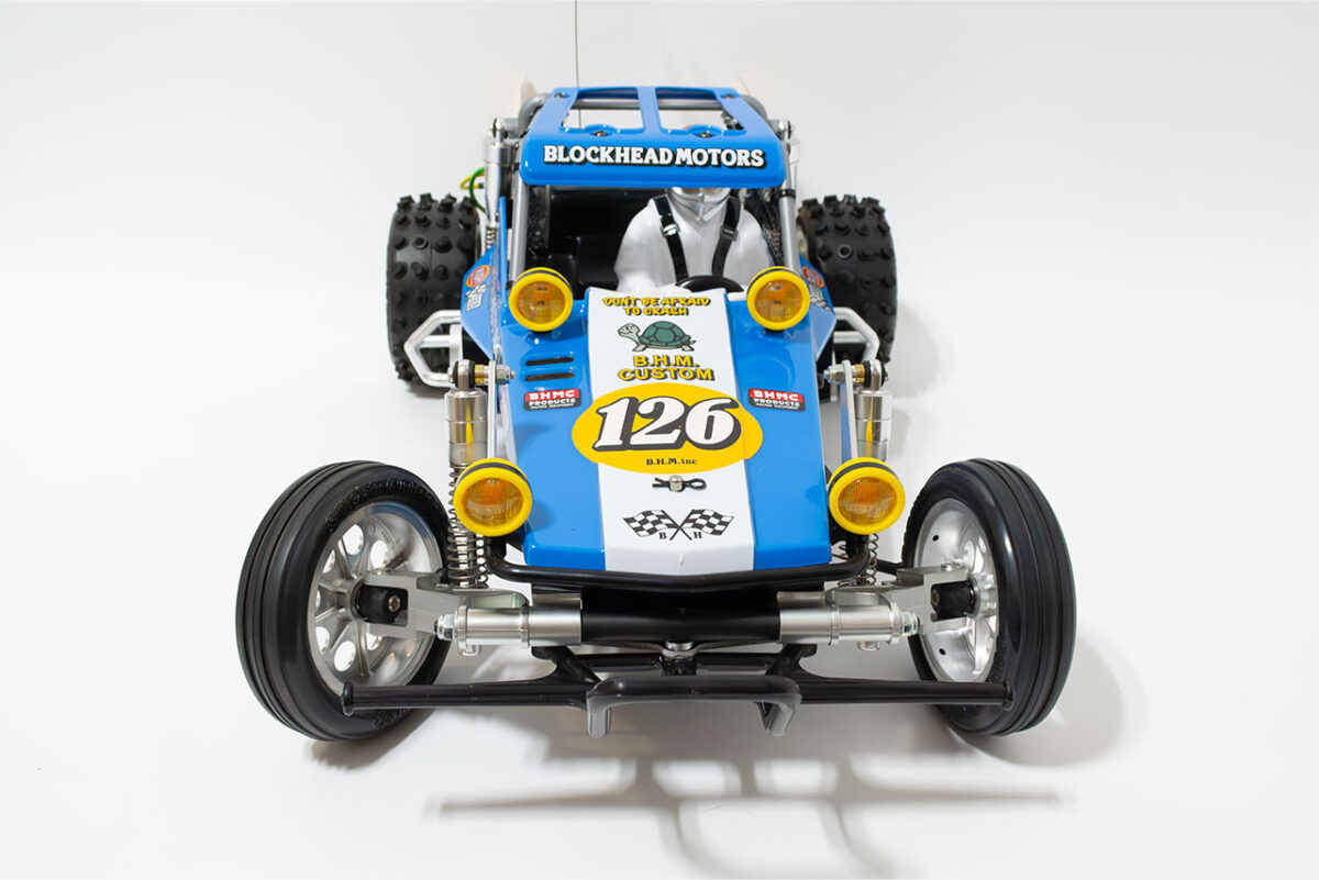 【中古販売】タミヤ　ワイルドワンオフローダーBLOCKHEAD MOTORS　フルベアリング付　(未走行)