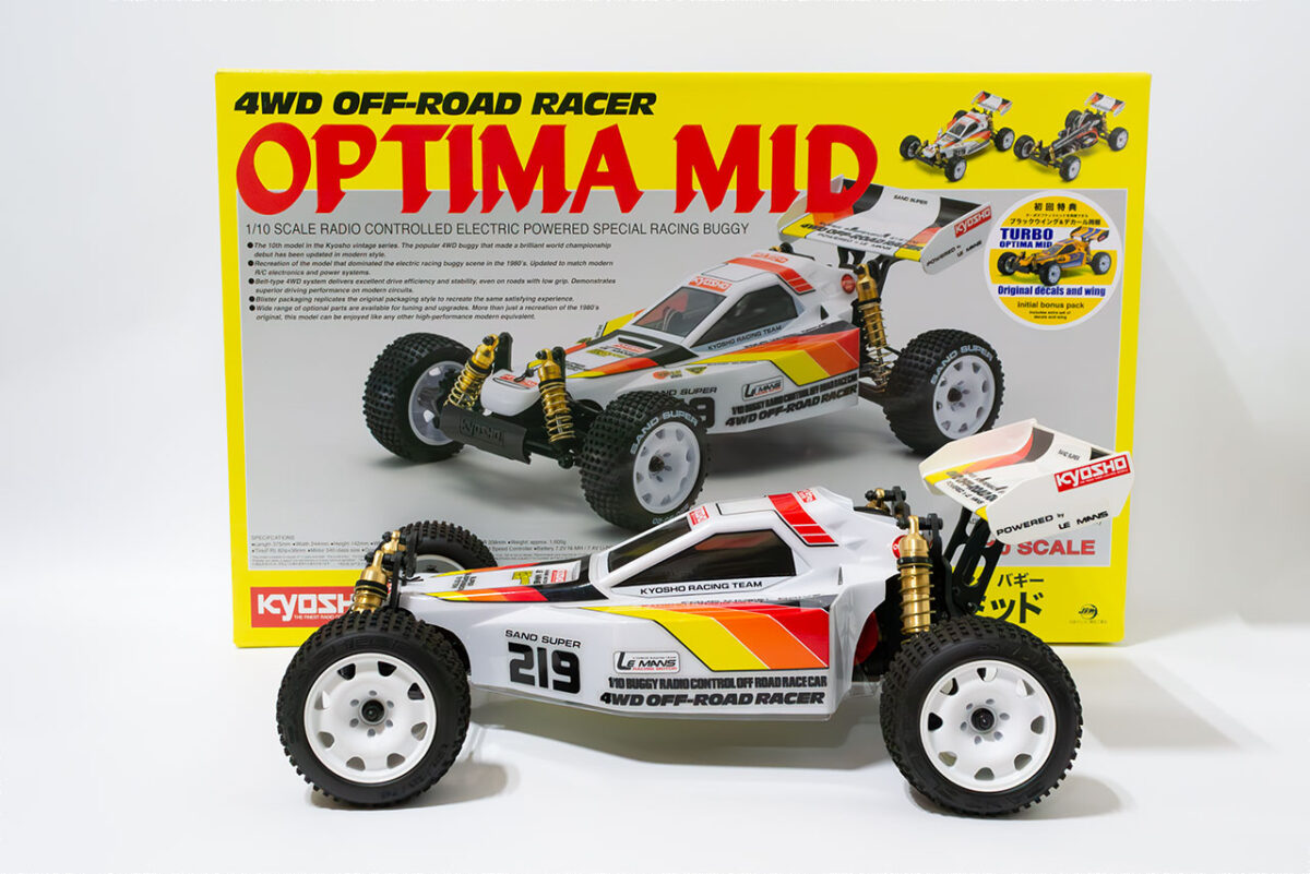 【中古販売】京商　オプティマミッド　サーボ・モーター・ESC・オプション多数付(未走行)