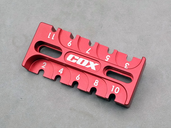 RC-CRC　アルミ製ダンパー・リバウンド・ゲージ（レッド）　CAC-003-R