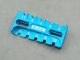 RC-COX racing　アルミ製ダンパー・リバウンド・ゲージ（タミヤブルー）　CAC-003-TB