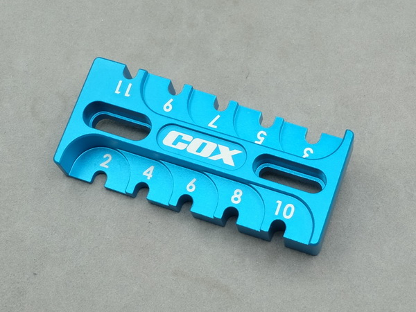 RC-CRC　アルミ製ダンパー・リバウンド・ゲージ（タミヤブルー）　CAC-003-TB