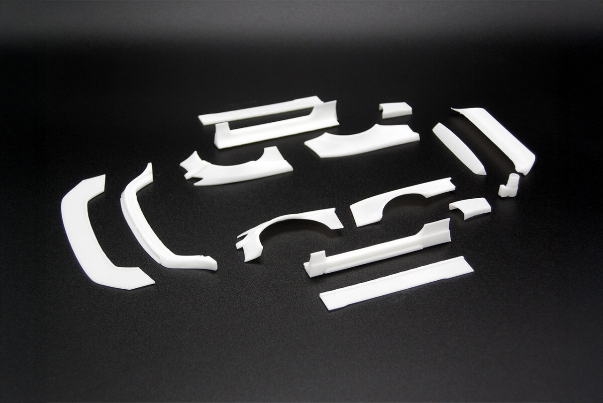 DDLABO　DDLABO Widebody kit V1 for MZN178 MINI-Z S13 Silvia / DDLABO ワイドボディキットV1　MZN178 MINI-Z S13シルビア用　DDL-AR004