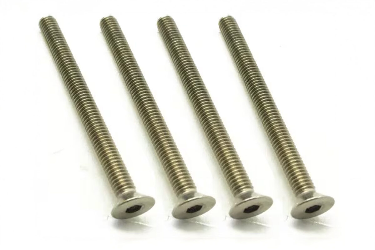 スクエア　チタンヘックス皿ビス 4本入 3×35 Titanium hex Flat Head Screw 3x35 (4 pcs.)　STR-335