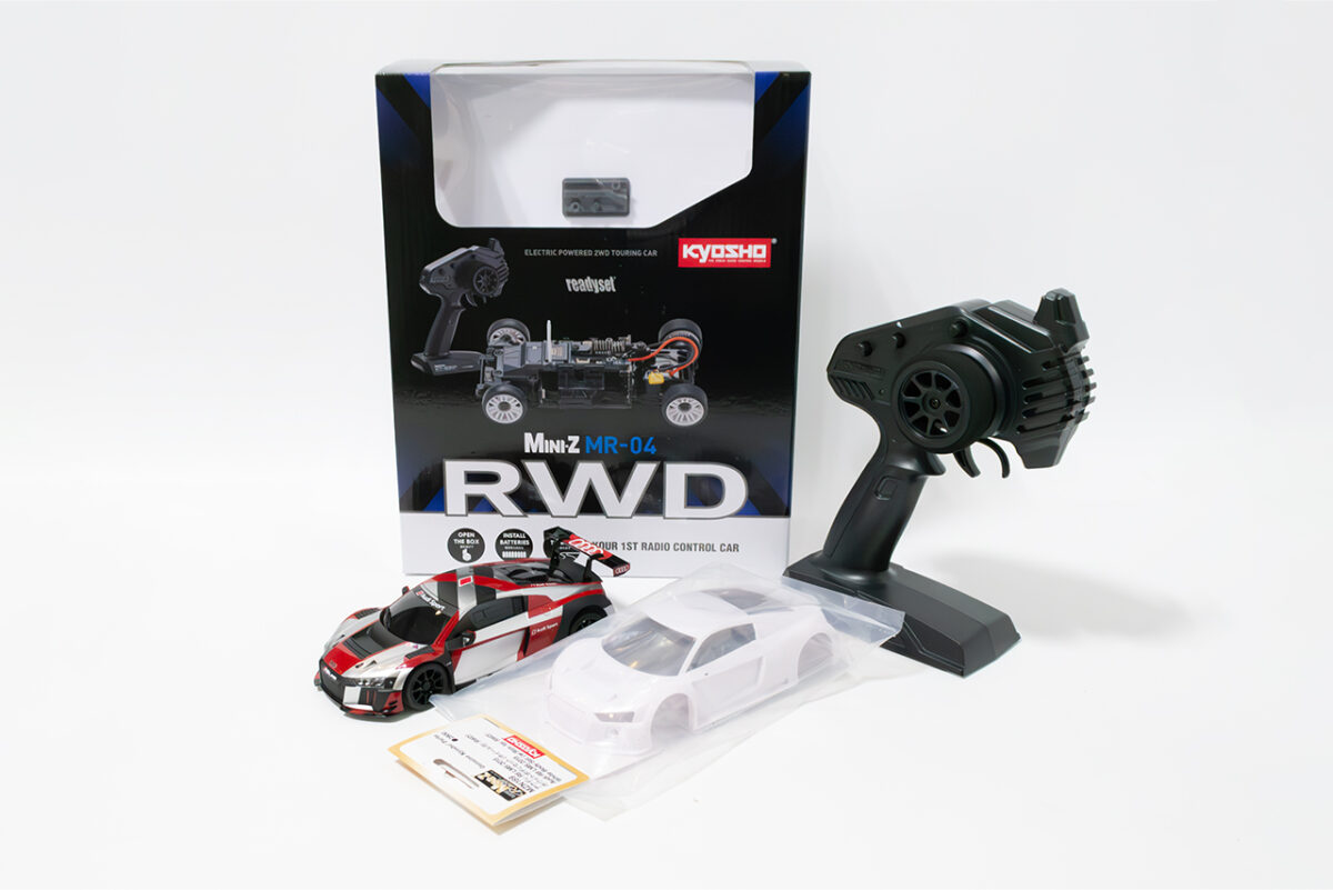 【中古販売】 ミニッツRWD MR-04 レディセット Audi R8 LMS 2016 “Gray/Red” 32357RGB MZN189 ホワイトボディ付き