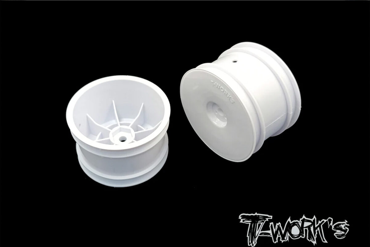 T-work's　リヤホイール・ホワイト 【アソシ/ヨコモ/京商/HB用・8ケ入】　TE-218-CW-8