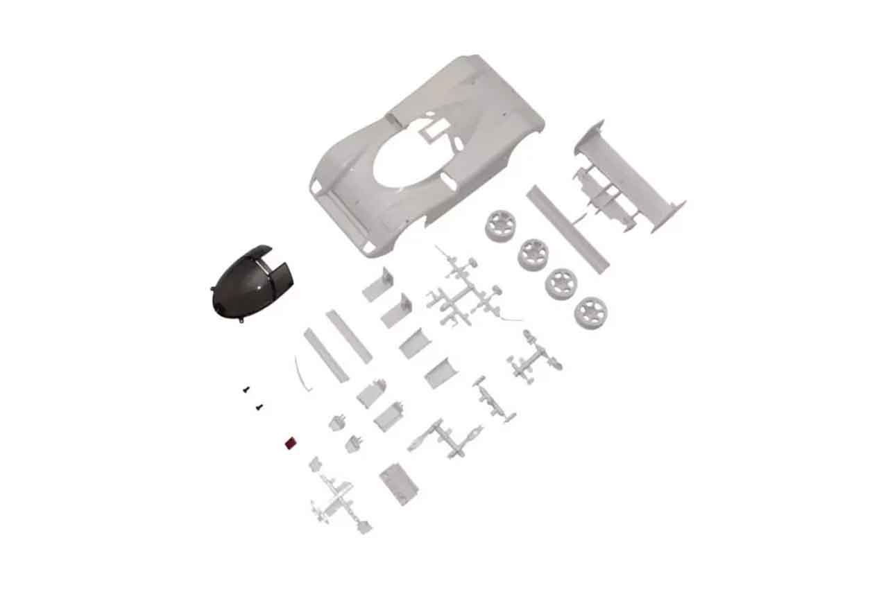 京商　JAGUAR XJR-14 ホワイトボディセット 未塗装/ホイール付 MZN239