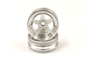 京商　2.2インチ用フロントホイール2/サテンクローム/スコーピオン 2014 SCH005SCB