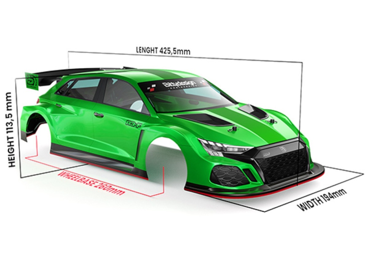 Bittydesign　A3-F 1/10 クリアーボディ 190mm FWD ライトウェイト（0.7）　BDFWD-190A3F