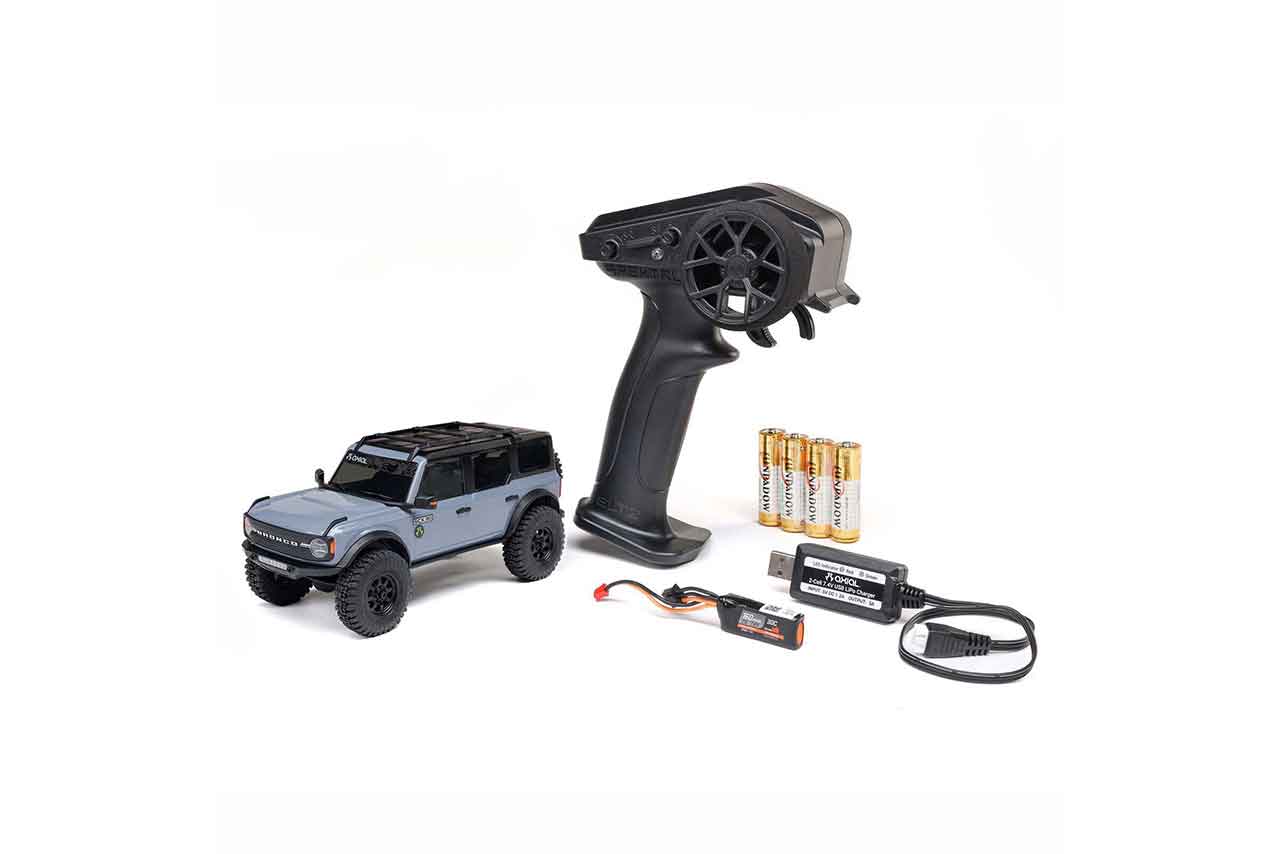アキシャル　1/30 SCX30 Ford Bronco 4X4 RTR Brushed Rock Crawler (Battery & Charger Included), Gray　AXI-2048T2