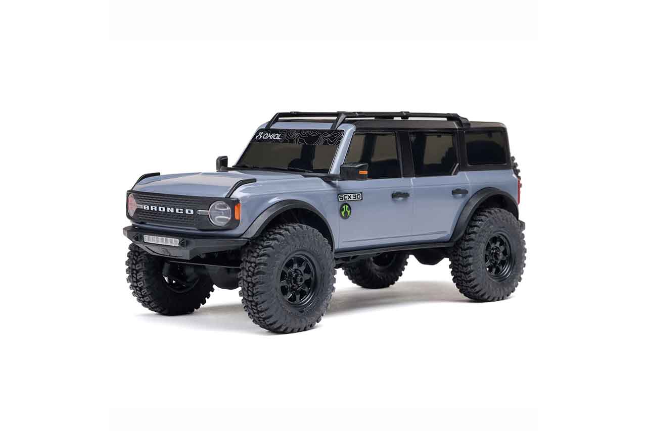 アキシャル　1/30 SCX30 Ford Bronco 4X4 RTR Brushed Rock Crawler (Battery & Charger Included), Gray　AXI-2048T2