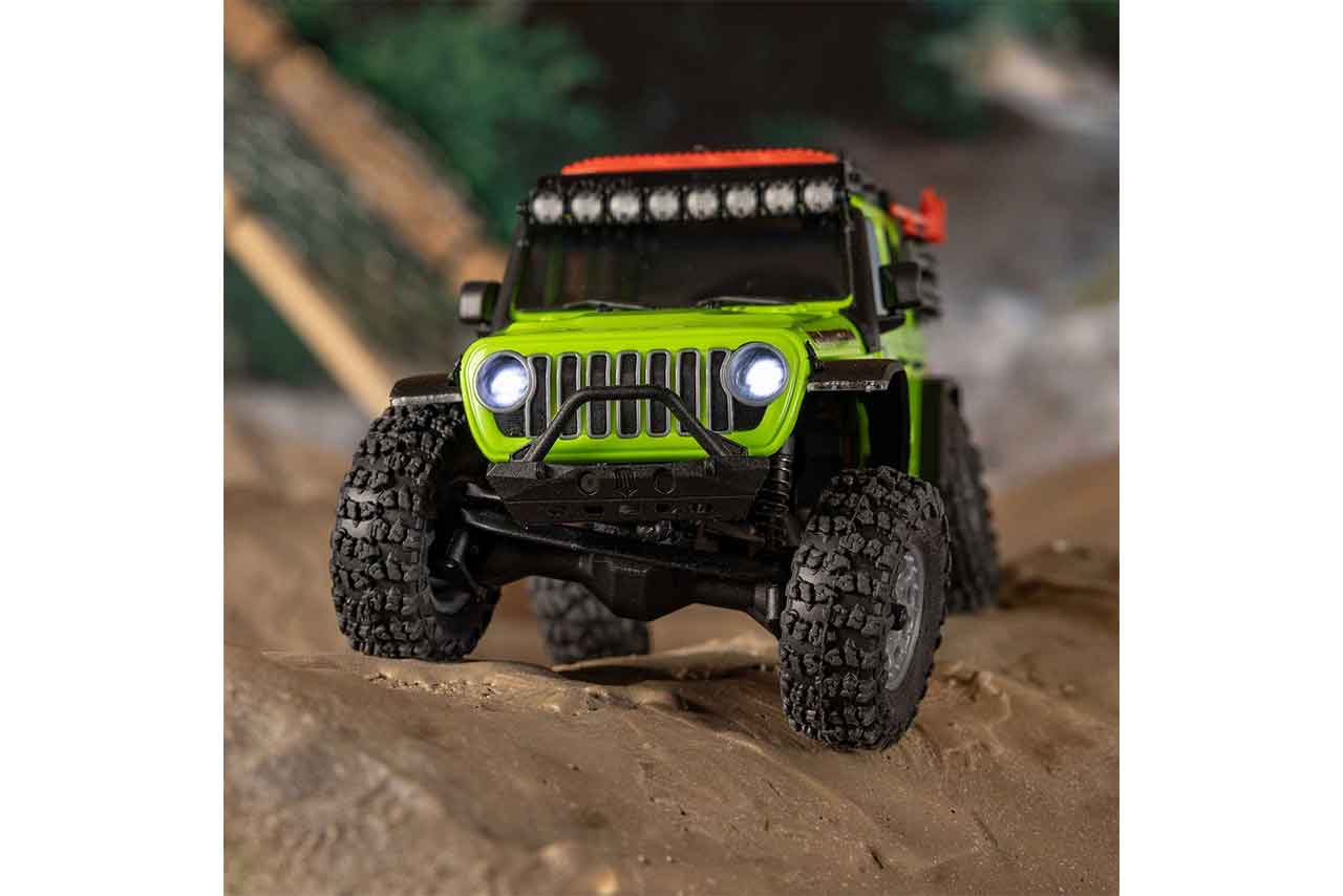 アキシャル　1/30 SCX30 Jeep Wrangler JLU 4X4 RTR Brushed Rock Crawler (Battery & Charger Included), Green　AXI-2261T1