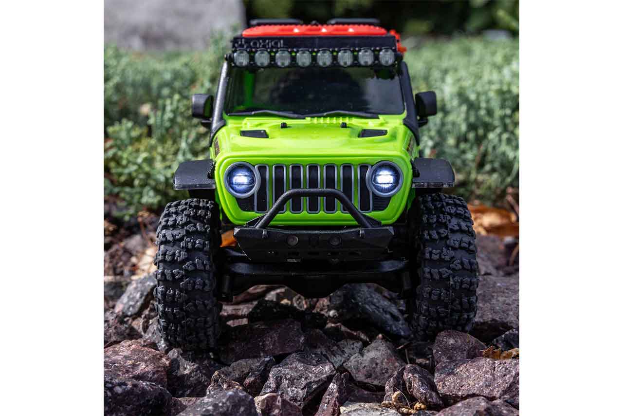アキシャル　1/30 SCX30 Jeep Wrangler JLU 4X4 RTR Brushed Rock Crawler (Battery & Charger Included), Green　AXI-2261T1