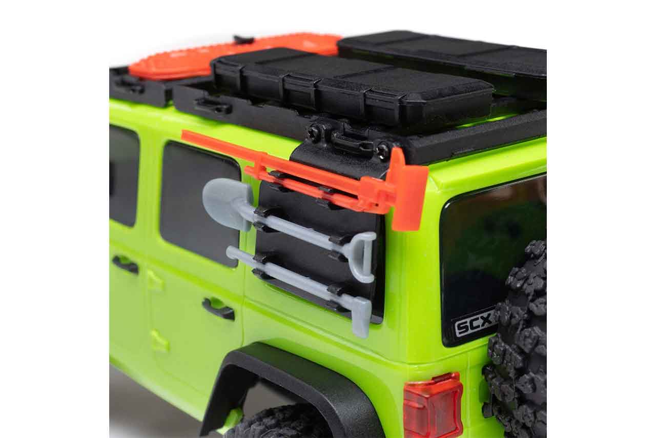アキシャル　1/30 SCX30 Jeep Wrangler JLU 4X4 RTR Brushed Rock Crawler (Battery & Charger Included), Green　AXI-2261T1