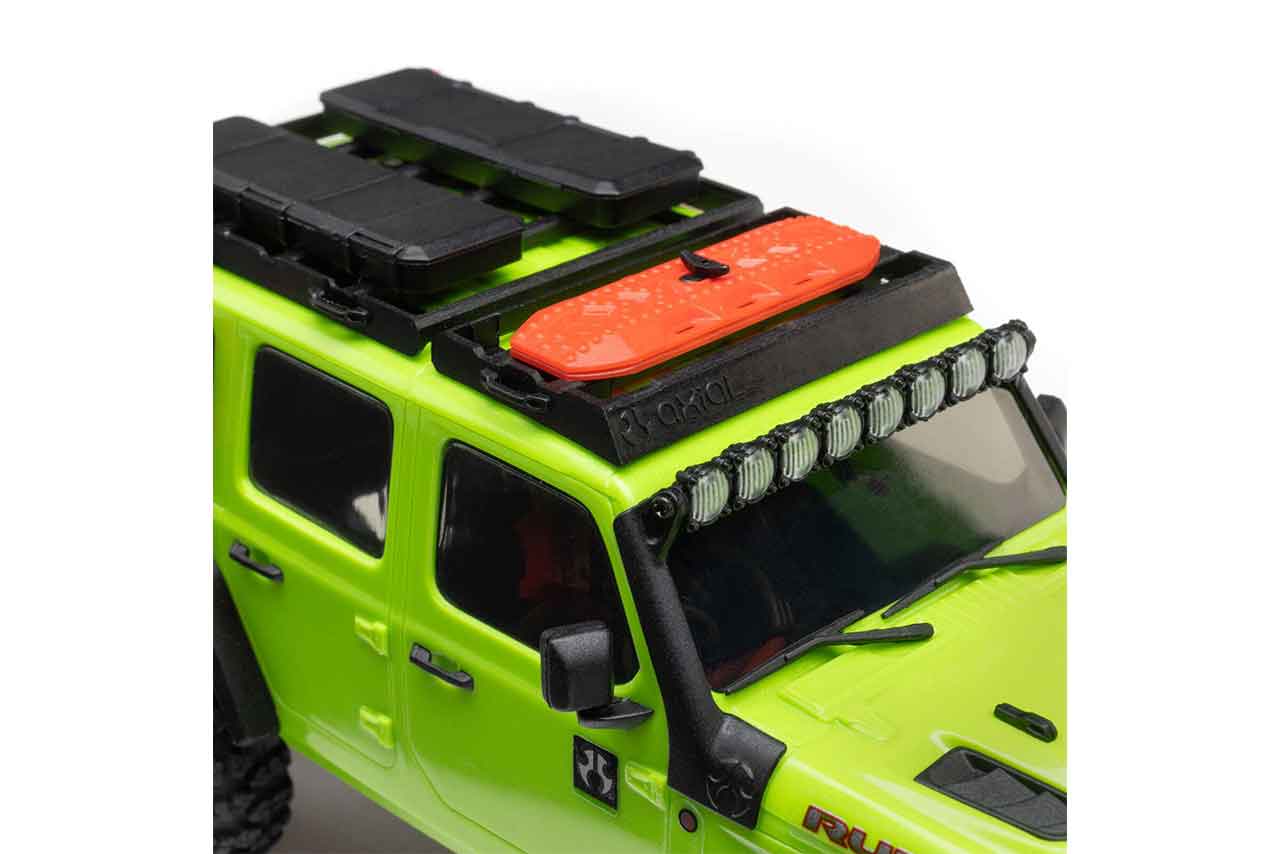 アキシャル　1/30 SCX30 Jeep Wrangler JLU 4X4 RTR Brushed Rock Crawler (Battery & Charger Included), Green　AXI-2261T1