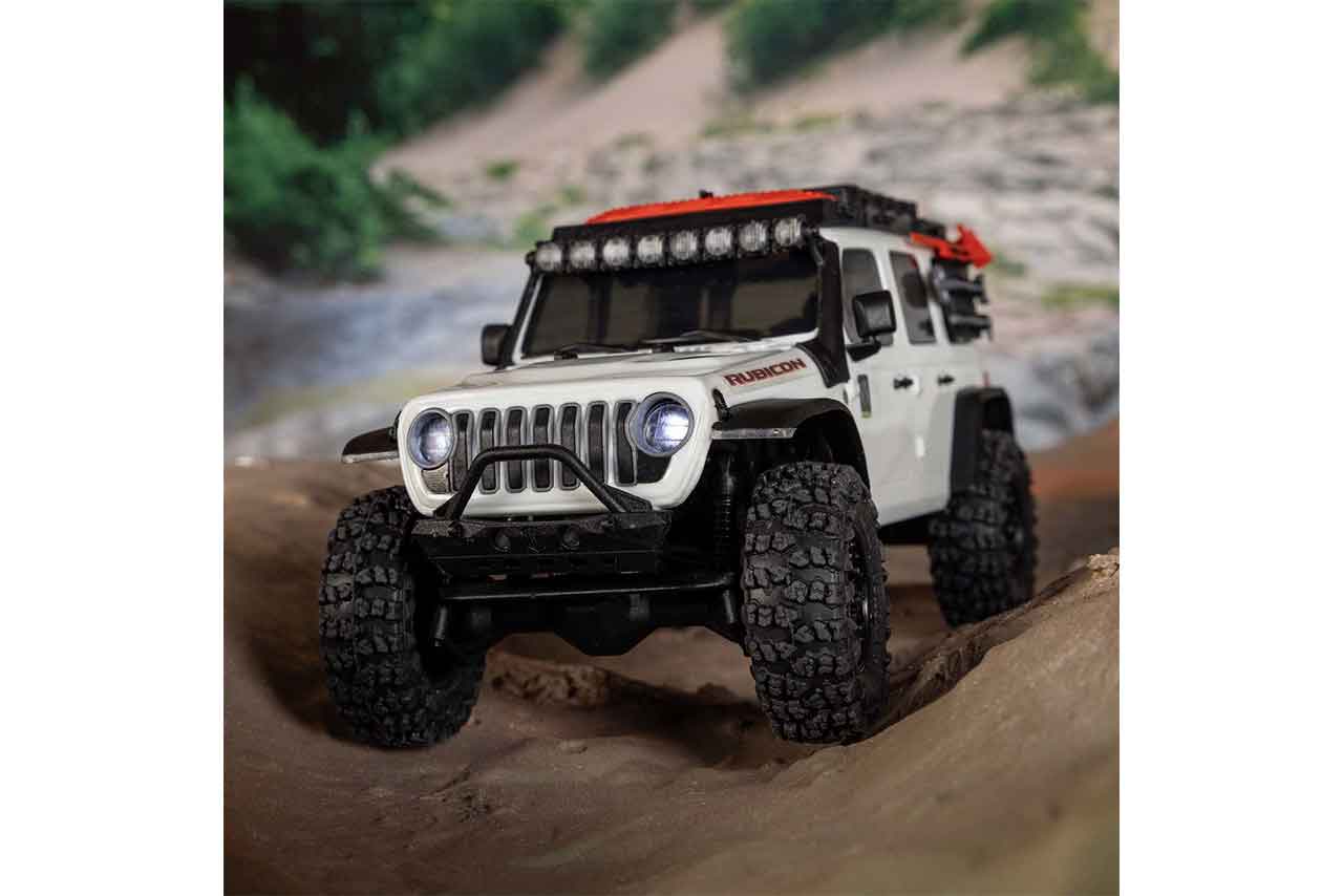 アキシャル　1/30 SCX30 Jeep Wrangler JLU 4X4 RTR Brushed Rock Crawler (Battery & Charger Included), White　AXI-2261T2