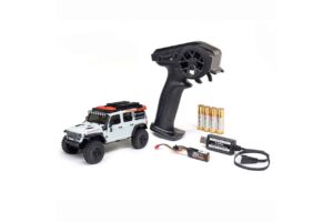 アキシャル　1/30 SCX30 Jeep Wrangler JLU 4X4 RTR Brushed Rock Crawler (Battery & Charger Included), White　AXI-2261T2