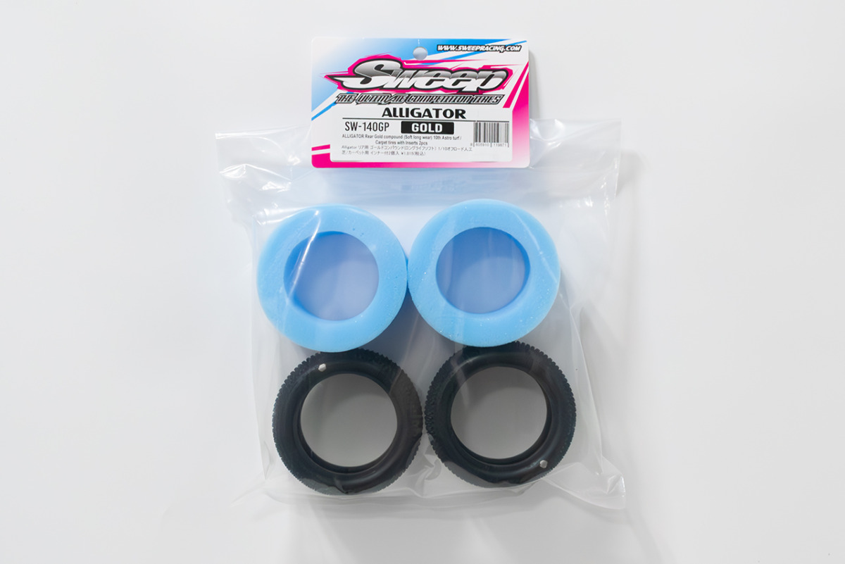 Sweep アリゲーター ゴールド(ロングライフソフト) オープンセル インナー付 2個入 SW-140GP