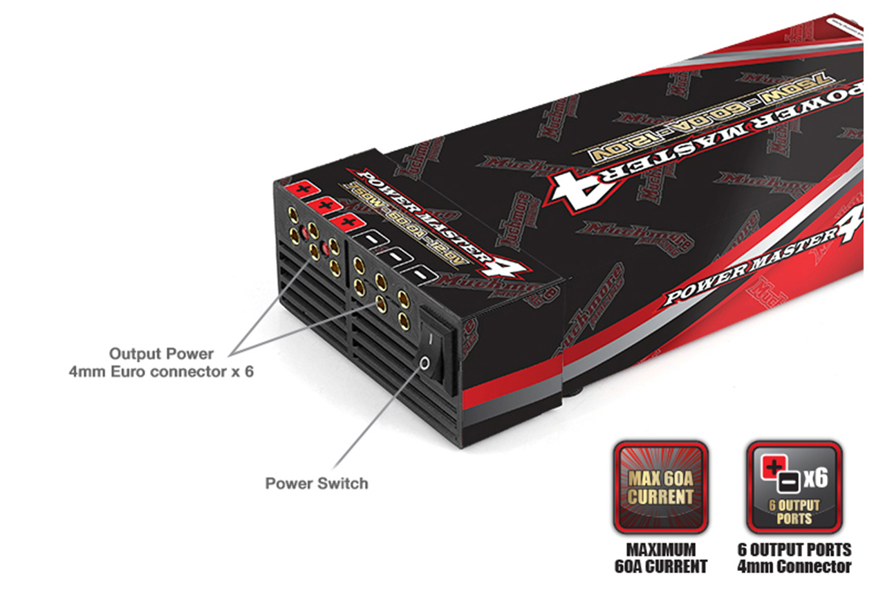 Muchmore racing　CTX-P Power Master4・12.6V 60A [750W] Black 　MM-CTXP4KE