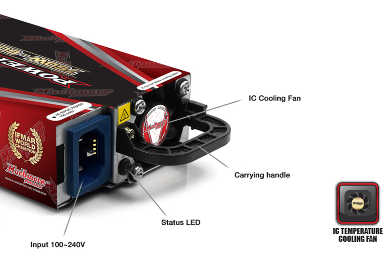Muchmore racing　CTX-P Power Master4・12.6V 60A [750W] Black 　MM-CTXP4KE