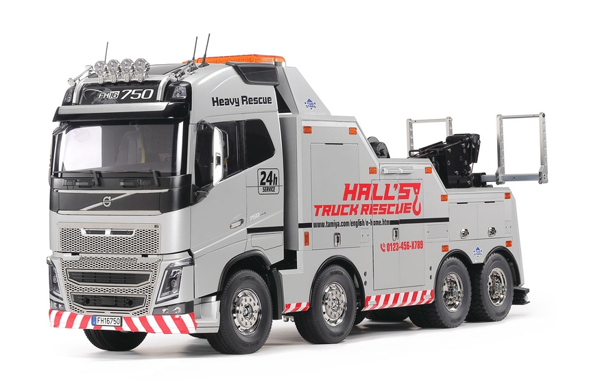 タミヤ　1/14RC ボルボ FH16 グローブトロッター 750 8x4 レッカートラック（シルバーエディション）　47528