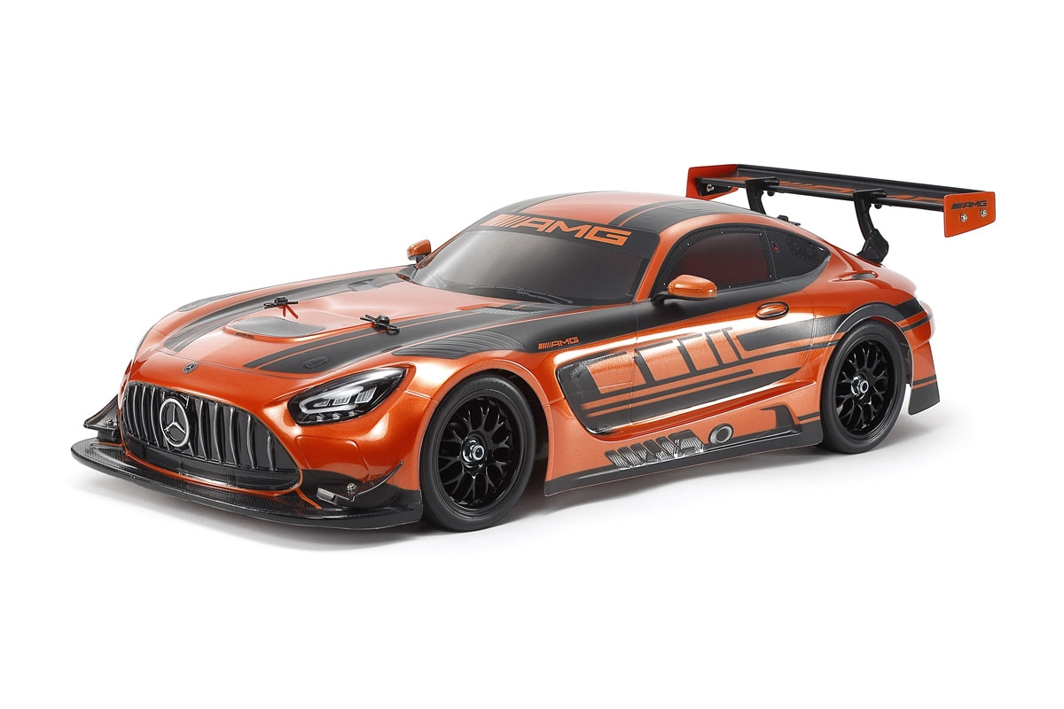タミヤ　1/10RC メルセデスAMG GT3 EVO (TT-02シャーシ)　オレンジ塗装済みボディ（TT-02シャーシ） 47519