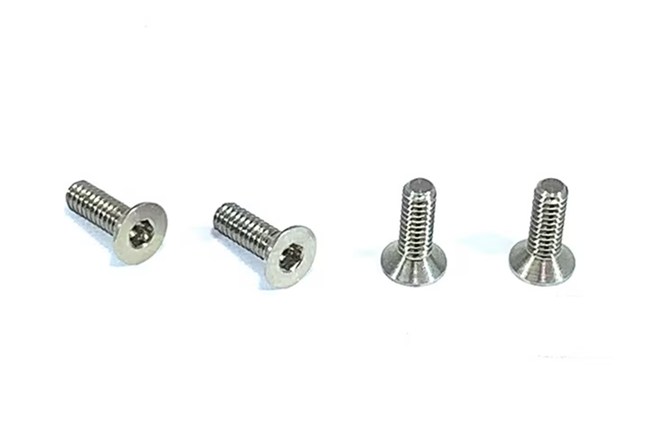 スクエア　切削64チタンヘックス皿ビス M2×6mm 4pcs　SCT-206