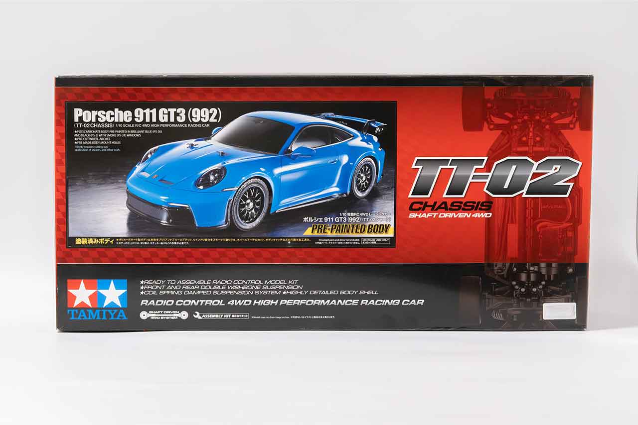 【中古販売】　タミヤ　1/10RC ポルシェ 911 GT3 (992) (TT-02シャーシ) (未組立て)