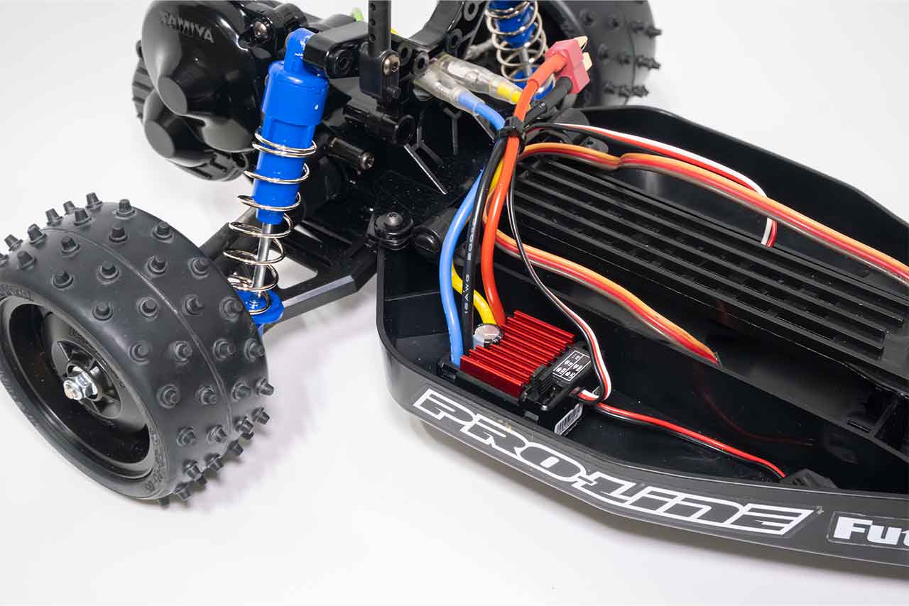 【中古販売】タミヤ　ホリデーバギー DT-02 バギーチャンプ ボディ サーボ ESC付き (未走行)