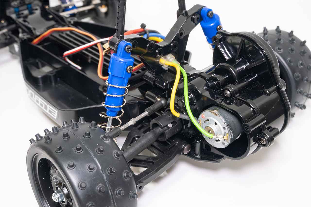 【中古販売】タミヤ　ホリデーバギー DT-02 バギーチャンプ ボディ サーボ ESC付き (未走行)