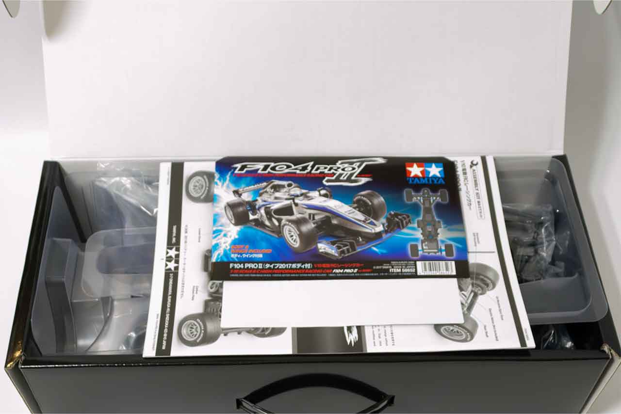 【中古販売】　タミヤ　1/10RC F104 PROII （タイプ2017ボディ付）　　(未組立て)