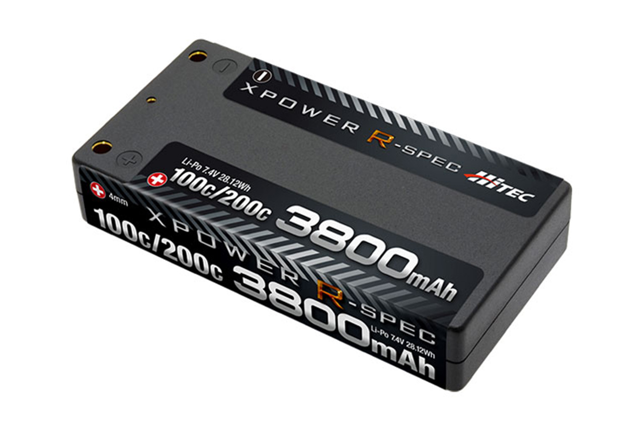 ハイテック　XPOWER R-SPEC [エックスパワー Rスペック] Li-Po 7.4V 3800mAh 100C/200C　XPR3800S-B