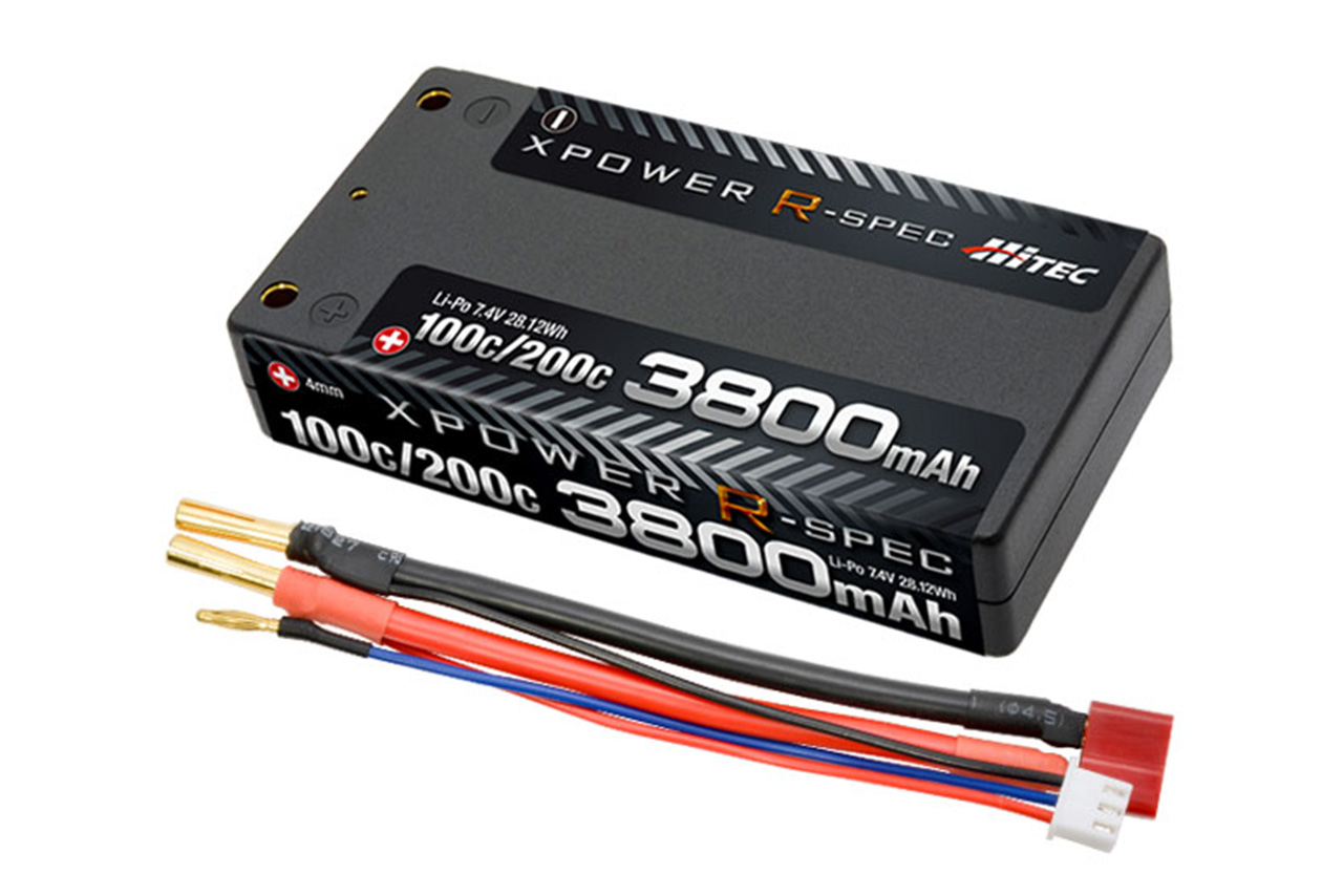 ハイテック　XPOWER R-SPEC [エックスパワー Rスペック] Li-Po 7.4V 3800mAh 100C/200C　XPR3800S-B