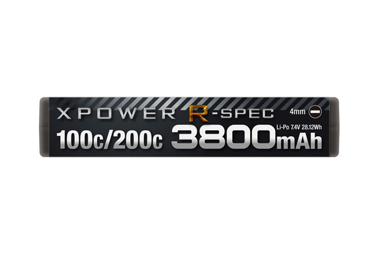 ハイテック　XPOWER R-SPEC [エックスパワー Rスペック] Li-Po 7.4V 3800mAh 100C/200C　XPR3800S-B