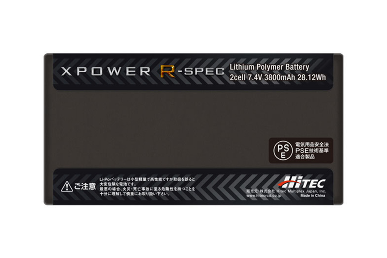 ハイテック　XPOWER R-SPEC [エックスパワー Rスペック] Li-Po 7.4V 3800mAh 100C/200C　XPR3800S-B